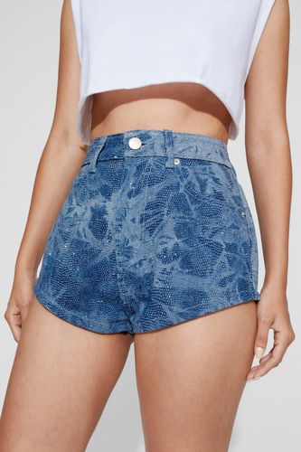 Shimmer Denim Hotpant Short - 32 - Nasty Gal - Modalova