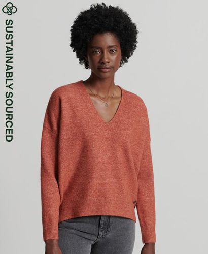 Women's Lässiger Studios Strickpullover mit V-Ausschnitt - Größe: 38 - Black Friday & weitere Preisnachlässe - Superdry - Modalova