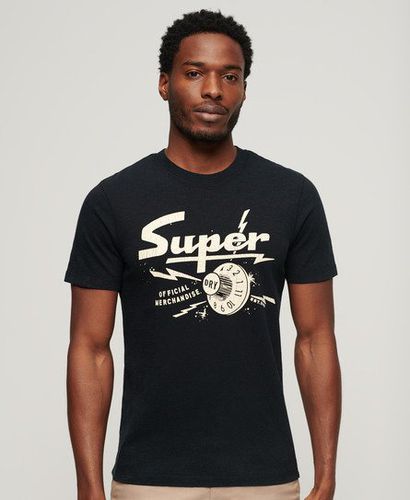 Herren T-Shirt mit Rocker-Grafik im Retro-Look, Größe: M - Superdry - Modalova