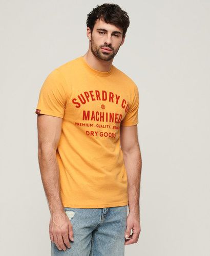 Herren Workwear Flock T-Shirt mit Grafik - Größe: S - Superdry - Modalova