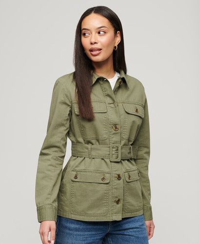 Damen Safari-Jacke aus Baumwolle mit Gürtel, Größe: 42 - Superdry - Modalova