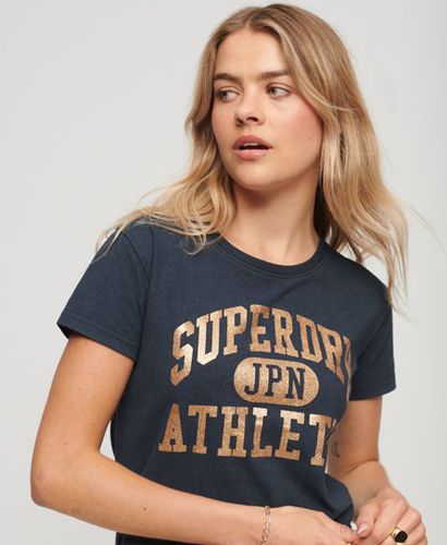 Women's Collegiate T-Shirt mit Grafikprint - Größe: 34 - Superdry - Modalova