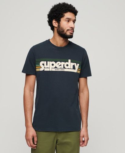 Herren Gestreiftes Terrain T-Shirt mit Logo - Größe: M - Superdry - Modalova