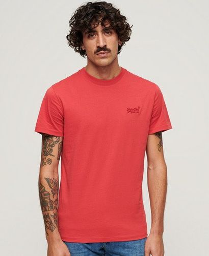 T-shirt Brodé Avec Logo Essential en Coton bio Taille: L - Superdry - Modalova