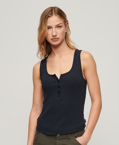 Damen Athletic Essentials Button-down-Tanktop - Größe: 6-8 - Superdry - Modalova