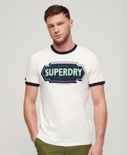 Herren Ringer Workwear T-Shirt mit Grafik - Größe: M - Superdry - Modalova