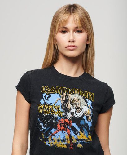 Damen Iron Maiden X Band-T-Shirt Mit Flügelärmeln, , Größe: 40 - Superdry - Modalova