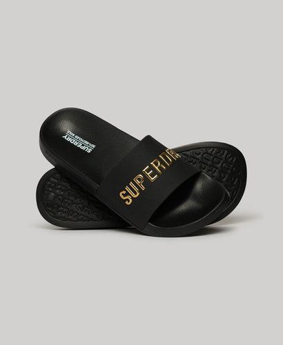 Damen Vegane Badesandalen mit Logo Bedruckt, Größe: 7-8 - Superdry - Modalova