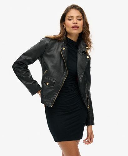 Blouson de Motard en Cuir Clouté Taille: 38 - Superdry - Modalova