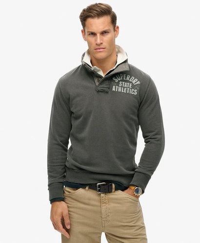 Herren Vintage Athletic Henley Sweatshirt - Größe: Xxl - Superdry - Modalova