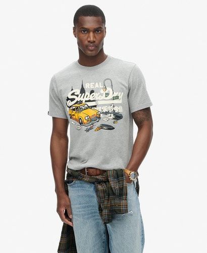 Herren New York T-Shirt Mit Vintage-Grafiklogo, Größe: M - Superdry - Modalova