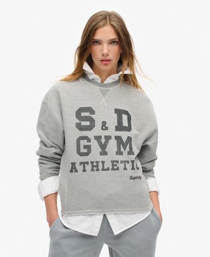 Damen Lässiges, Verkürztes Athletic Essentials Rundhals-Sweatshirt - Größe: 42 - Superdry - Modalova