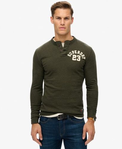 Herren Grandad-Oberteil Im Vintage-Stil Mit Langen Ärmeln, Größe: M - Superdry - Modalova