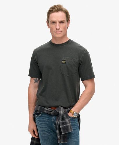 Herren T-Shirt mit Tasche und Kontrastnähten - Größe: L - Superdry - Modalova