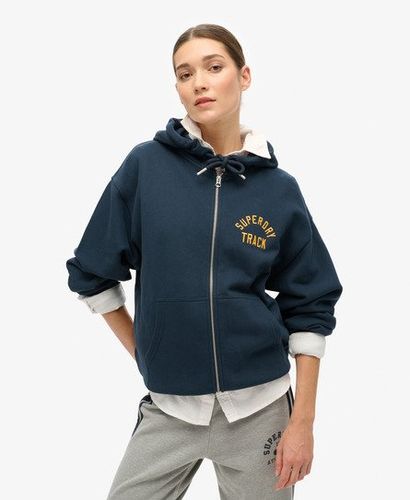 Sweat à Capuche Zippé Boyfriend Avec Logo College Taille: 40 - Superdry - Modalova
