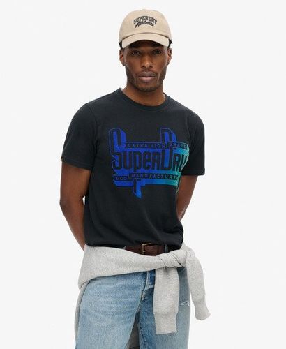 Herren T-shirt mit Beflockter, Verblasster Grafik - Größe: M - Superdry - Modalova