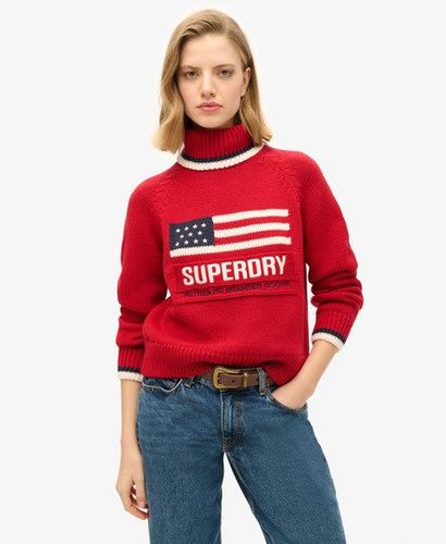 Damen Americana Strickpullover mit Rollkragen - Größe: 36 - Superdry - Modalova