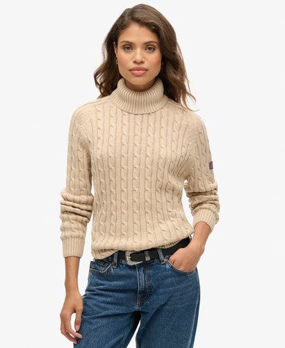 Damen Lässiger Rollkragenpullover mit Zopfmuster - Größe: 36 - Superdry - Modalova