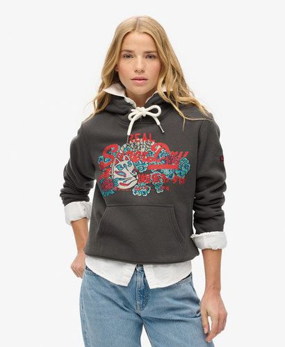 Damen Tokyo Hoodie mit Vintage-Grafiklogo - Größe: 36 - Superdry - Modalova