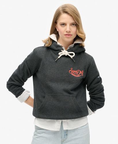 Damen Hoodie mit Neonfarbener Grafikstickerei - Größe: 36 - Superdry - Modalova