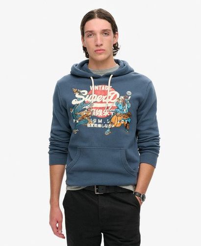 Herren Tokyo Hoodie mit Vintage-Grafiklogo - Größe: Xxl - Superdry - Modalova