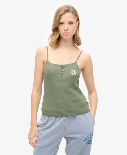 Damen Athletic Essentials Button Down Cami Top - Größe: 14-16 - Superdry - Modalova