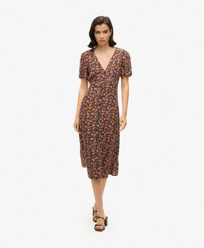 Dames , et Robe Mi-Longue Boutonnée A Manches Courtes Imprimée, Taille: 38 - Superdry - Modalova