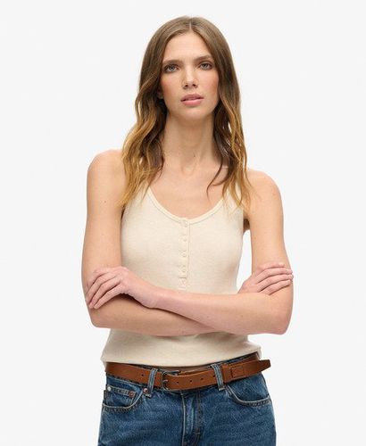 Damen Athletic Essentials Button-down-Tanktop - Größe: 6-8 - Superdry - Modalova