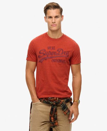 Herren Vintage T-Shirt mit Logo-Stickerei - Größe: S - Black Friday & weitere Preisnachlässe - Superdry - Modalova