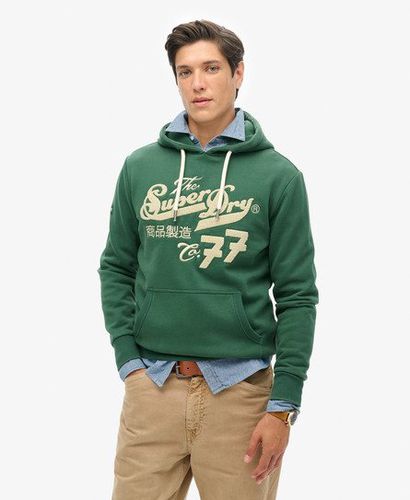 Herren Hoodie mit Aufgesticktem Schriftzug - Größe: M - Superdry - Modalova