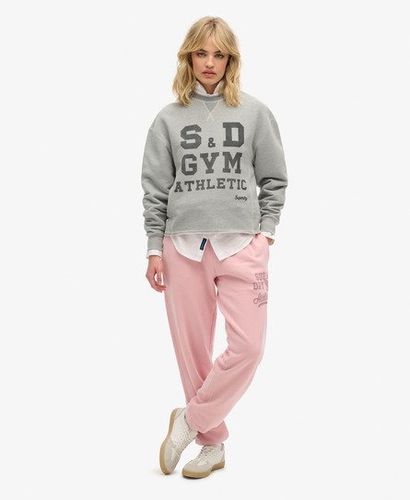 Damen Athletic Essentials Jogginghosen mit Vintage-waschung und Grafik - Größe: 38 - Superdry - Modalova