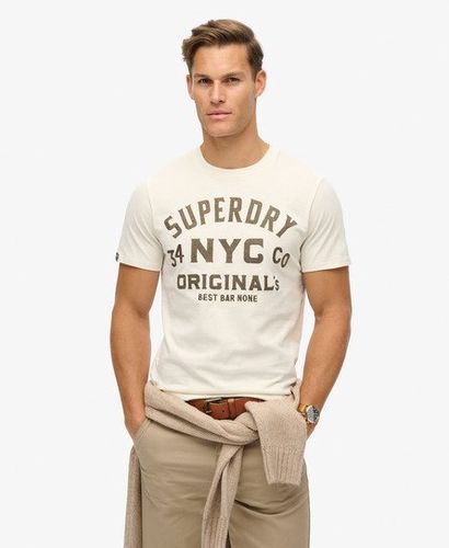 Herren T-shirt mit Gesticktem Schriftzug und Grafikprint - Größe: XL - Superdry - Modalova