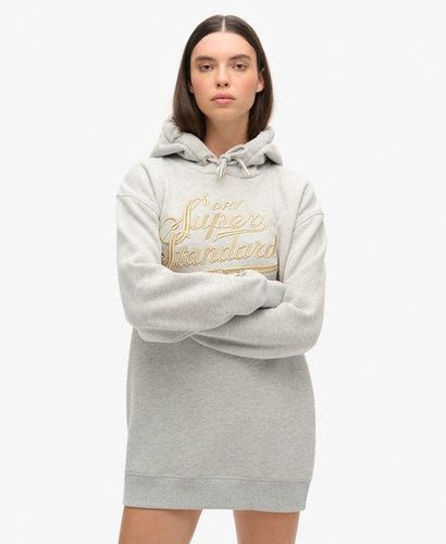 Damen Luxe Kapuzenkleid mit Logo in Metallic-Optik, Größe: 42-44 - Superdry - Modalova