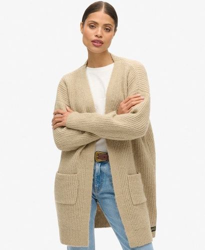 Damen Langer Essential Strickcardigan - Größe: 34-36 - Superdry - Modalova