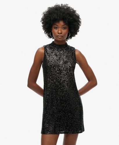 Damen Ärmelloses A-linien-minikleid mit Pailletten - Größe: 40 - Superdry - Modalova
