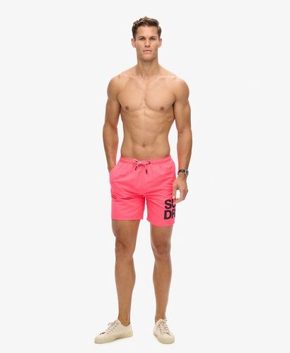 Herren 17-Zoll Sportswear Badeshorts aus Recyceltem Material mit Logo - Größe: M - Superdry - Modalova