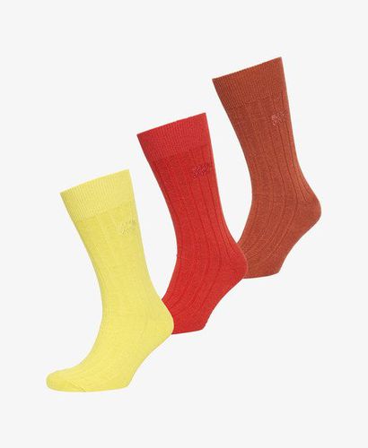 Women's Gerippte Unisex Core Crew Socken im 3er-Pack aus Bio-Baumwolle - Größe: XS/S - Superdry - Modalova