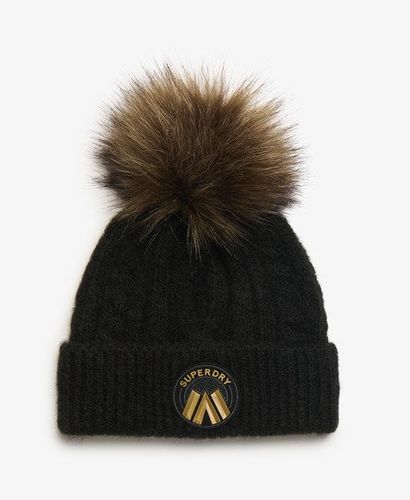 Damen Luxuriöse Beaniemütze mit Zopfmuster - Größe: 1Größe - Superdry - Modalova