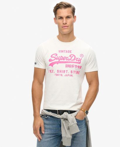 Herren Neon Vintage T-Shirt mit Logoprint - Größe: L - Superdry - Modalova