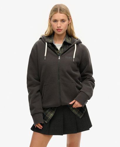 Damen OverGröße-Hoodie mit Reißverschluss und Tattoo-Grafik - Größe: L - Superdry - Modalova