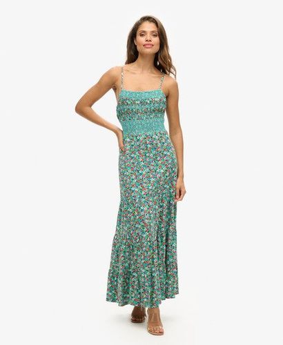 Robe Longue Caraco Smockée Taille: 38 - Superdry - Modalova