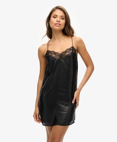 Robe Courte à Enfiler en Satin Avec Liseré en Dentelle Taille: 44 - Superdry - Modalova