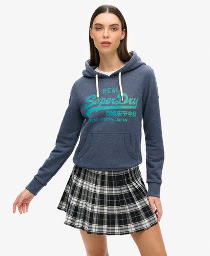 Damen Hoodie mit Farblich Abgestimmtem Vintage-Grafiklogo - Größe: 36 - Superdry - Modalova