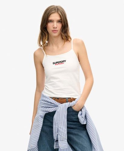 Damen Figurbetontes Sportswear Trägertop mit Logo - Größe: 36 - Superdry - Modalova