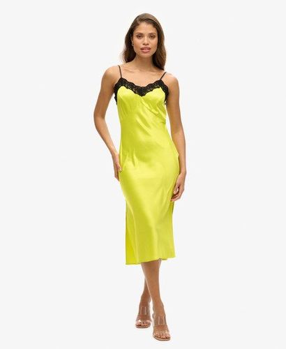 Robe Mi-longue en Satin et Dentelle Taille: 36 - Superdry - Modalova