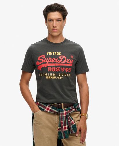 Herren Klassisches Vintage Logo Heritage T-Shirt - Größe: Xxl - Superdry - Modalova