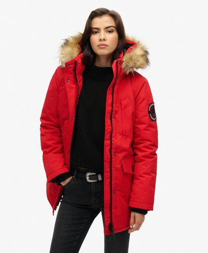 Women's Everest Parka mit Kapuze und Kunstfellbesatz - Größe: 36 - Superdry - Modalova