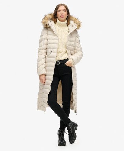 Veste Longue à Capuche en Fausse Fourrure Fuji Taille: 42 - Superdry - Modalova