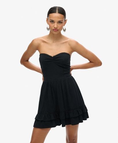 Damen Bandeau-minikleid mit Spitze im 50er-Jahre-Stil - Größe: 42 - Superdry - Modalova