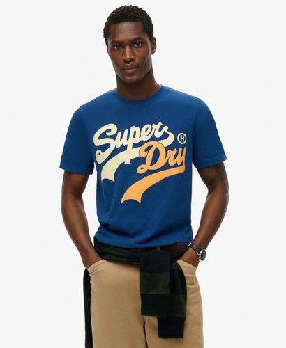 Herren Klassisches College-t-shirt mit Schriftzug - Größe: L - Superdry - Modalova